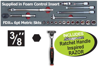 Snap-on Metric Socket Set with Dual80 Ratchet