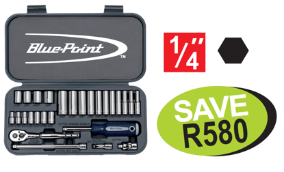 Blue-Point 1/4" Imperial Socket Set with Accessories