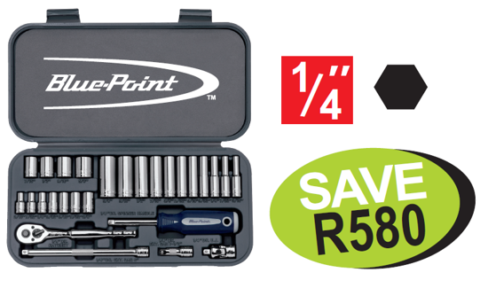 Blue-Point 1/4" Imperial Socket Set with Accessories