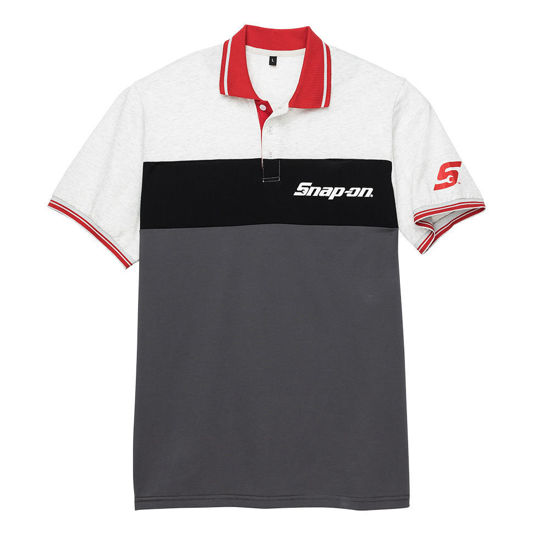 Clothing - SNP2237-L - T-Shirt Polo Red / Black / Charcoal - Large