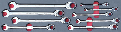 Snap-on - MOD.748SH45S - FDP Reversible Ratcheting Box Combination Spanner Set 1/4-3/4"; 9Pc