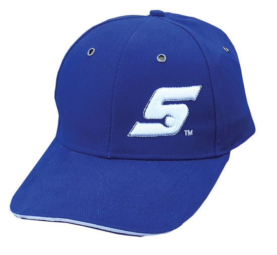 Picture of CAP-SOUM - Royal Blue Metal Sandwich Peak Cap with White 3D S-White Logo
