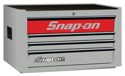 Snap-on - KRA2004KZUAB-R-WO - Standard 4Drw Top Chest; Arctic Silver with Black Aluminium Trims and Red Front