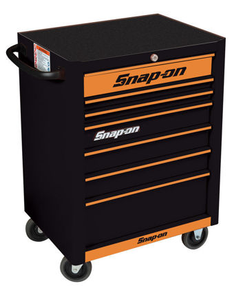 Snap-on - KRA2007KZUBO-O-WO - Standard 7Drw Roll Cab; Black with Orange Alu Trims and Orange Fronts