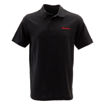 Picture of SNP2372-M - T-Shirt Polo Black, Red Snap-on - Medium