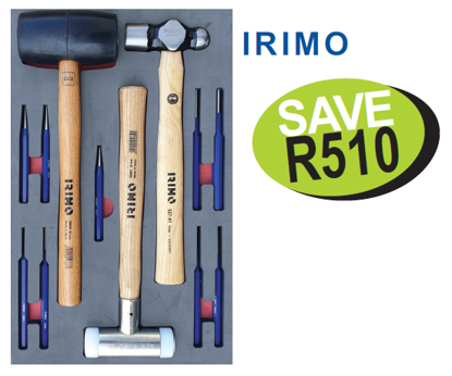 XXMAR204 Snap-on Blue 12pc Hammer and Punch Set with Rubber Mallet and Ball Peen Hammer