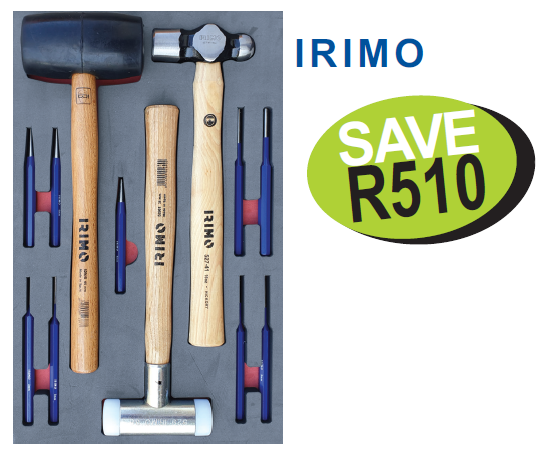 XXMAR204 Snap-on Blue 12pc Hammer and Punch Set with Rubber Mallet and Ball Peen Hammer