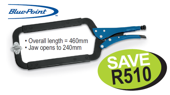 XXMAR208 Snap-on Blue Sheet Metal Clamp Includes: E-coat provides extra resistance against corrosion & welding spatter