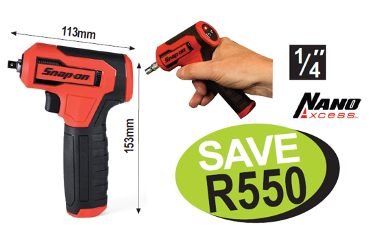 XXAPR284 1/4" 3.6V Cordless Nano Axcess Pistol Grip Driver