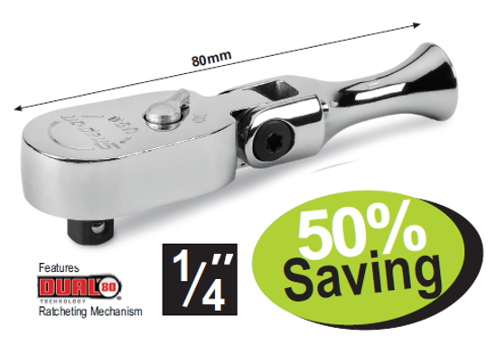 XXAPR212 Stubby Flex-Head Ratchet